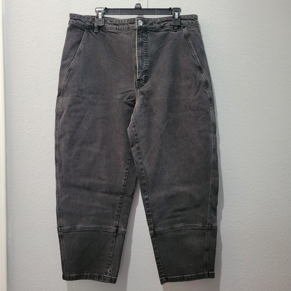 Everlane 33 Washed Black The Utility Barrel Jeans Organic Cotton